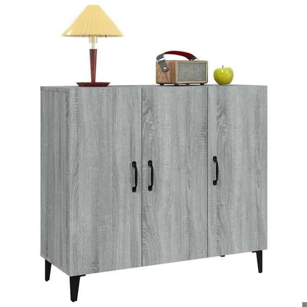 Maison Exclusive - Buffet sonoma grå 90x34x80 cm ingeniørtræ
