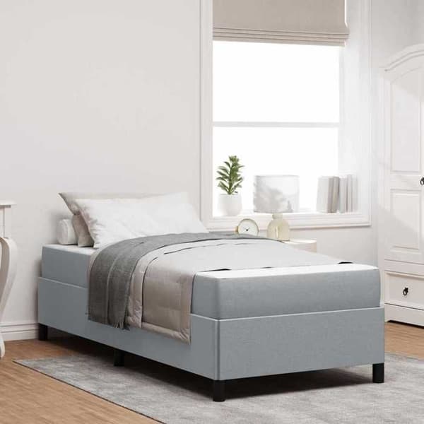 Maison Exclusive - Vaaleanharmaa jousipatja 80 x 200 cm kangas Ljusgrått