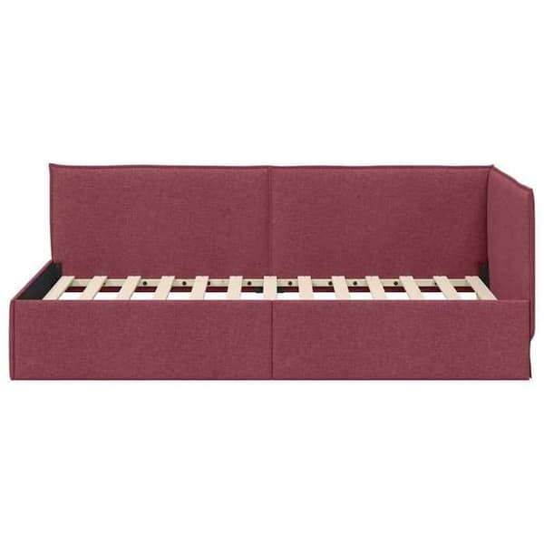 Maison Exclusive - Hörnsängram Bordeaux 90 x 190 cm tyg