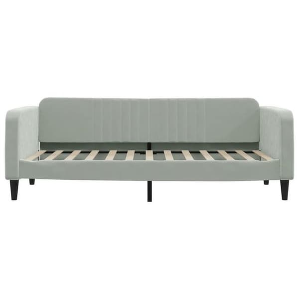 Maison Exclusive - Dagbädd med ljusgrå madrass 90x200 cm sammet ljusgrått