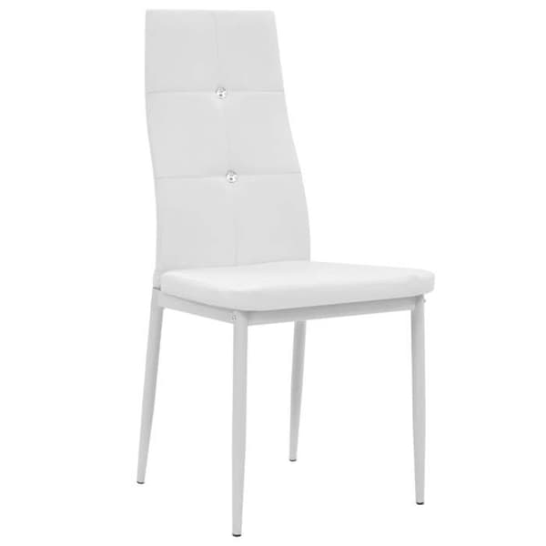 Maison Exclusive - Matstolar set om 6 vita i konstläder Vit