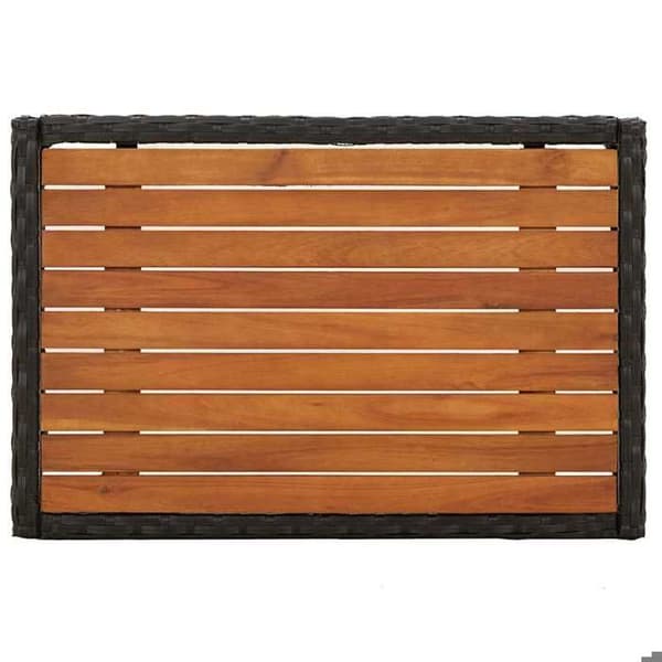 Maison Exclusive - Trädgårdsfällstolar set om 2 och bord i flätad resin