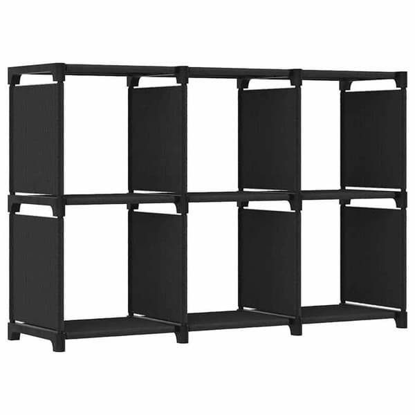 Maison Exclusive - Displayhylde 6 kuber Sort 103x30x72,5 cm Stof