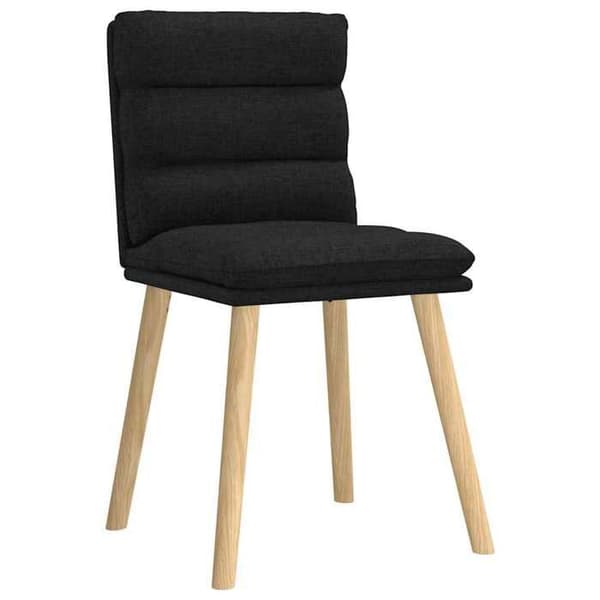 Maison Exclusive - Matstolar set om 6 svart tyg