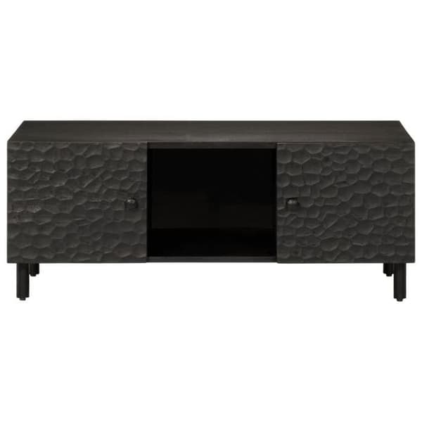 Maison Exclusive - Sort sofabord 100x54x40 cm i massivt mangotræ