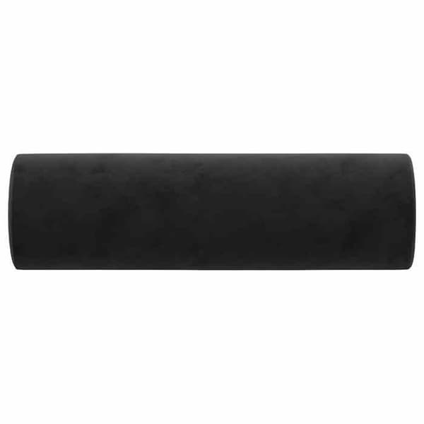Maison Exclusive - Dekorative puder sæt af 2 Sort Ø15x50 cm Velour