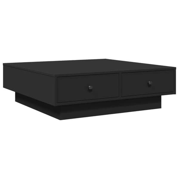 Bord - EKSKLUSIV HUS - 90x90x28 cm - Sort - Spånplader - Stor opbevaring Svart
