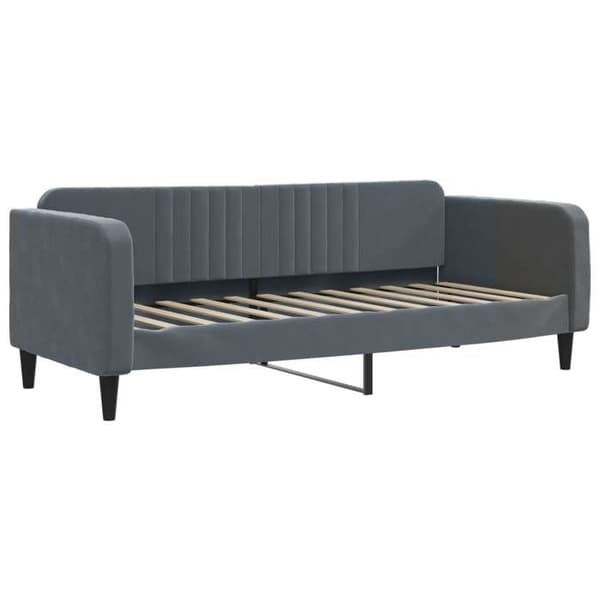 Maison Exclusive - Dagbädd med mörkgrå madrass 90x190 cm sammet
