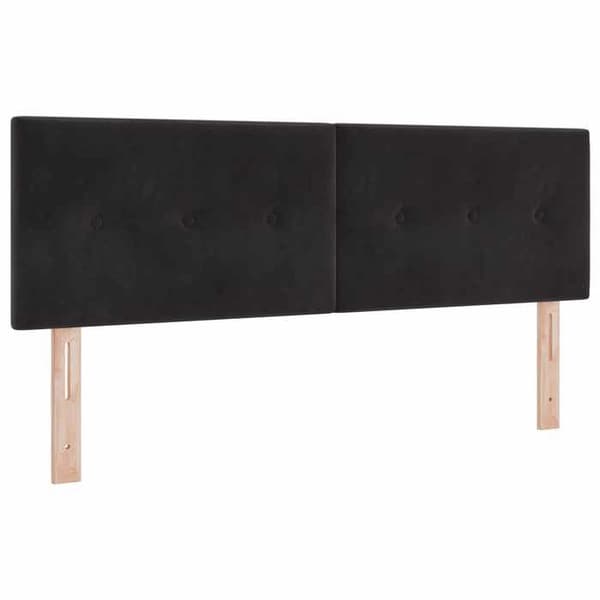 Maison Exclusive - Boxspring-sänky mustalla patjalla 140 x 200 cm sametti