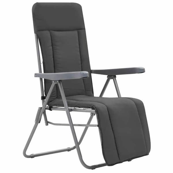 Maison Exclusive - Fällbara stolar med kuddar, set om 2, grå
