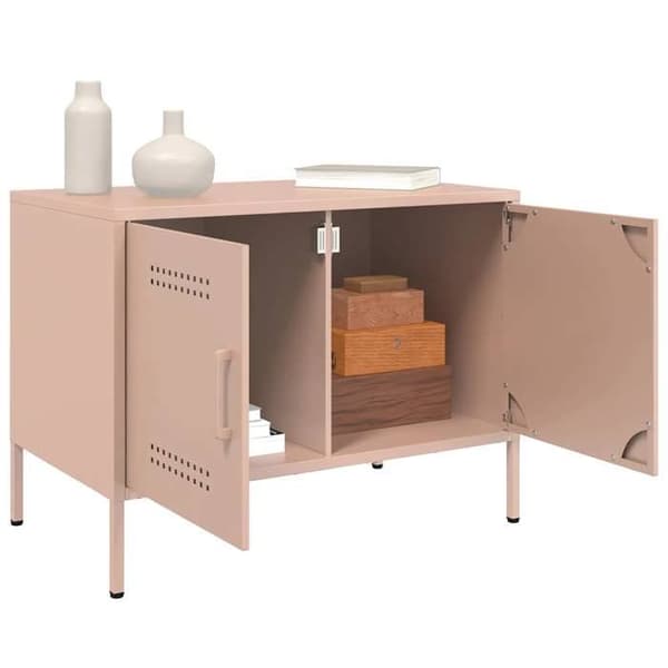 TV-møbel - MAISON EXCLUSIVE - 2 dele - Stål - Rosa - Industriel Ros