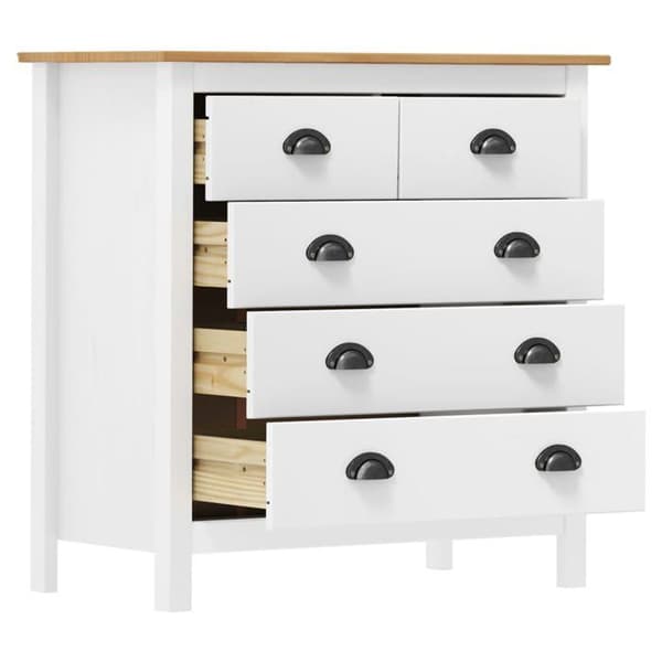 Maison Exclusive - Buffet Hill Blanc 79x40x80 cm Solid fyrretræ Vit