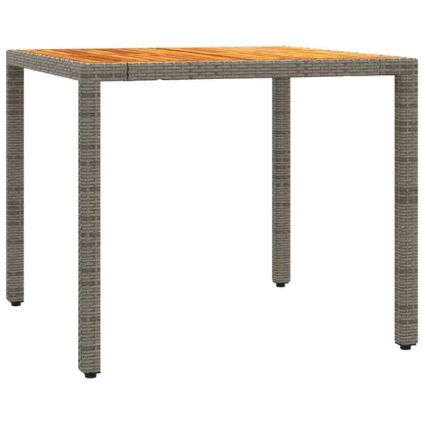 Maison Exclusive - Trädgårdsset 3 delar med grå kuddar i flätad resin