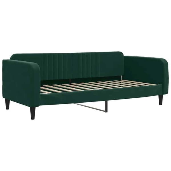 Maison Exclusive - Dagbädd med mörkgrön madrass 90x200 cm sammet