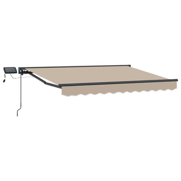 Maison Exclusive - Manuell rullgardinsram med LED-lampor