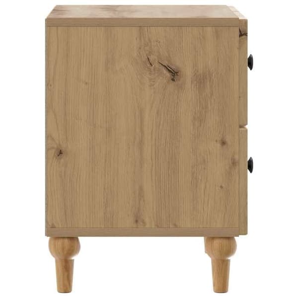 Natskab - EKSKLUSIV HUS - Håndlavet egetræsskuffe - 2 skuffer - Spånplader - 43 x 34,5 x 48 cm