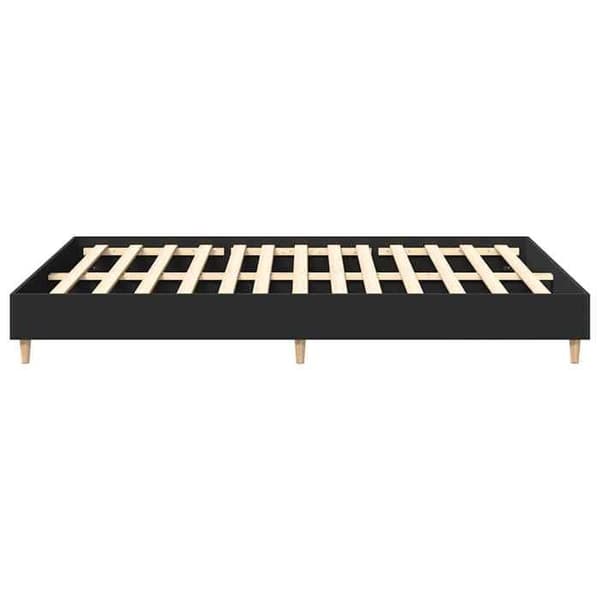 Sengestel - EKSKLUSIV HUS - 150x200 cm - Sort - Ingeniørtræ - Lamelseng Svart