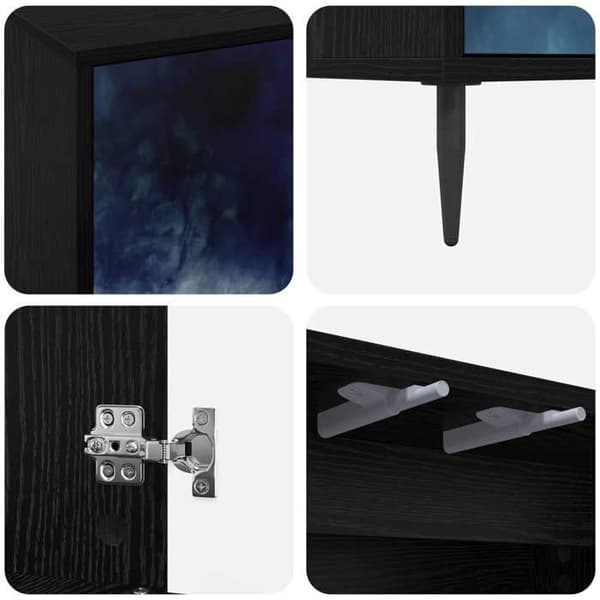 Maison Exclusive - Buffet RAALTE Sort eg 102 x 33 x 76 cm Ingeniørtræ