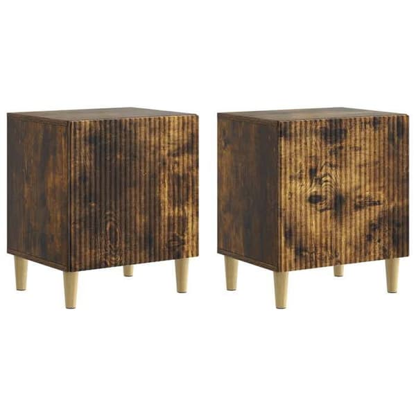 Maison Exclusive - Natbord 2 dele Røget eg 43 x 34,5 x 50 cm