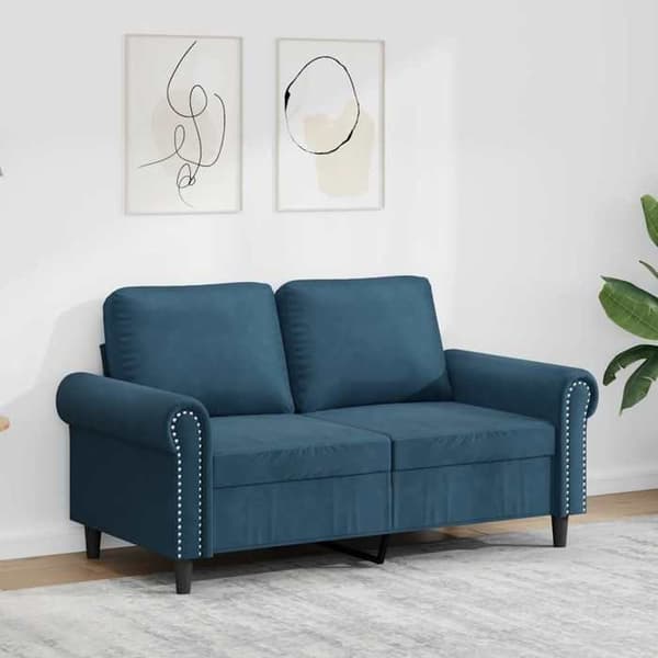 Maison Exclusive - 2-personers Sofa Blå 120 cm Velour