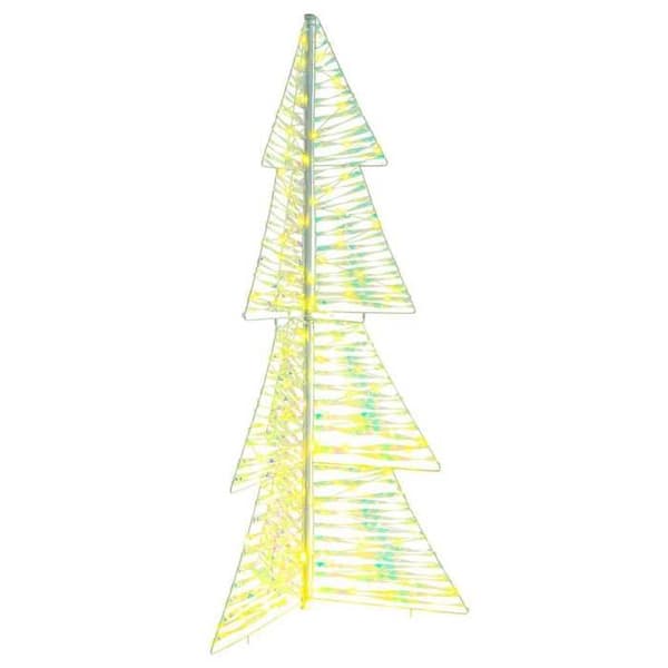 Juletræ - EKSKLUSIV HUS - 150 cm - 160 LED - Varm hvid - USB-strøm Vit varm