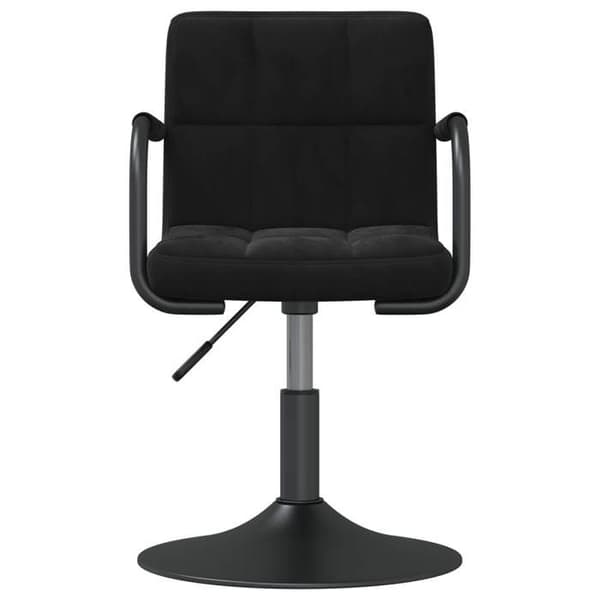 Maison Exclusive - Snurrbara matstolar set om 6 svart sammet