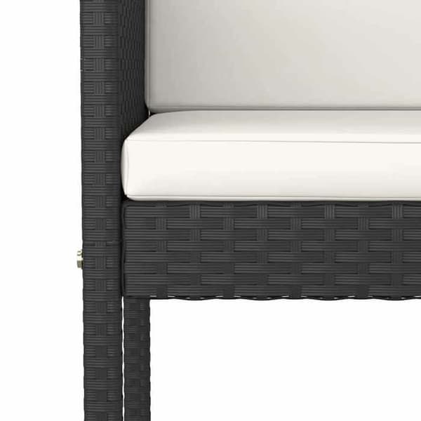 Maison Exclusive - Barstolar set om 4 med svarta kuddar i flätad resin