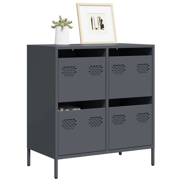 Maison Exclusive - Buffet antracit 68x39x73,5 cm koldvalset stål