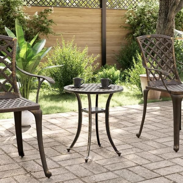 Maison Exclusive - Havebord bronze Ø48x53 cm støbt aluminium Brons