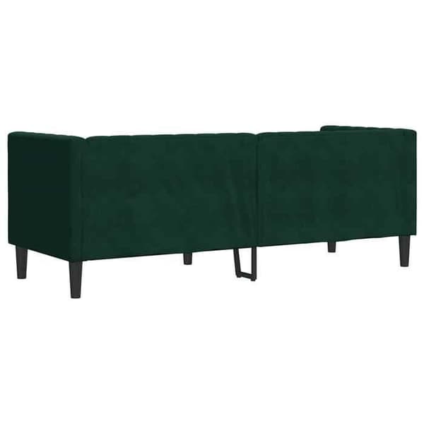 Maison Exclusive - Chesterfield sofa med puder 3 pladser mørkegrøn fløjl