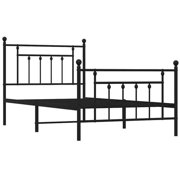 Sengestel - EKSKLUSIV HUS - 100x190 cm - Sort - Metal - Lamelseng Svart