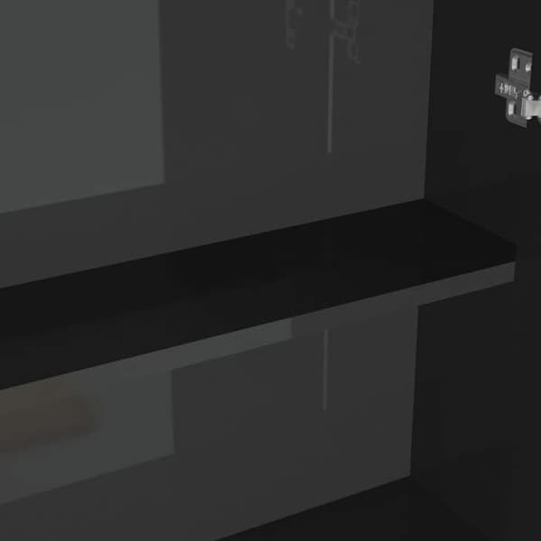 Maison Exclusive - Spejlskab til badeværelse 60x15x75 cm MDF Sort højglans