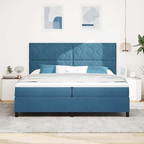 Maison Exclusive - Sininen LED-jousipatja 200 x 200 cm Sametti Mörkblå