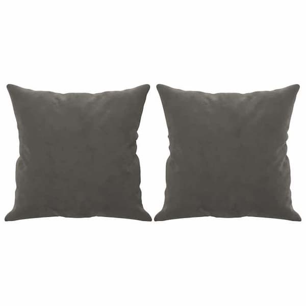 Maison Exclusive - Dekorative puder sæt af 2 Mørkegrå 40x40 cm Velour