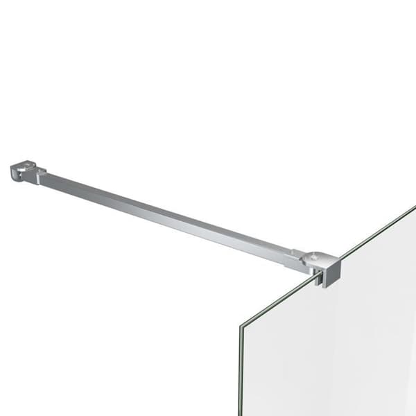 Støttearme til badeindhegning - Eksklusivt hjem - Rustfrit stål - 57,5 cm - Til glas 4–6 mm Silver