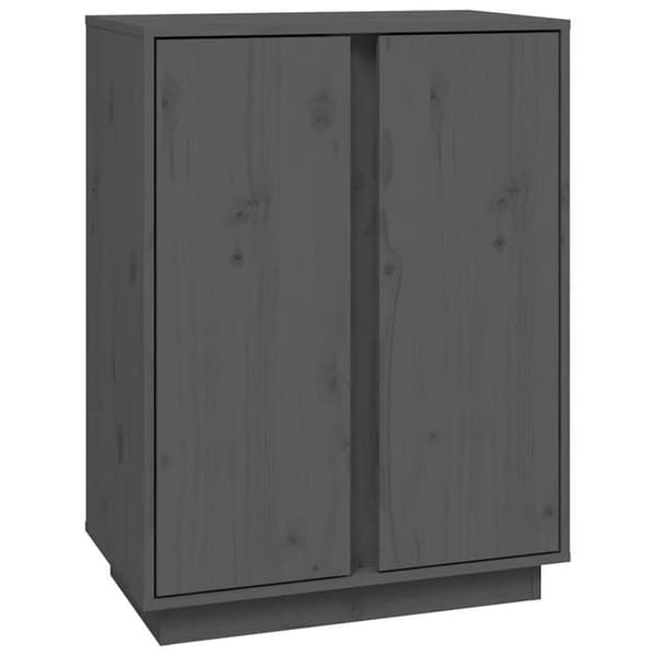 Maison Exclusive - Harmaa buffet 60x35x80 cm Massiivipuu mänty Grå