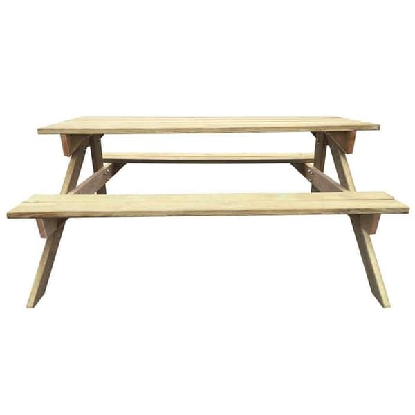Maison Exclusive - Picknickbord 150 x 135 x 71,5 cm Trä Grön (impregnerad pinne)
