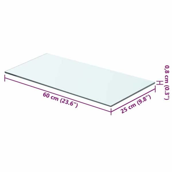 Maison Exclusive - Panel til hylde Klart glas 60 x 25 cm Transparent