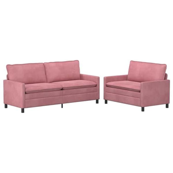 Maison Exclusive - Set av Soffor 2 st Rosa Sammet