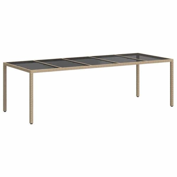 Maison Exclusive - Beige trädgårdsbord i polyrotting beige