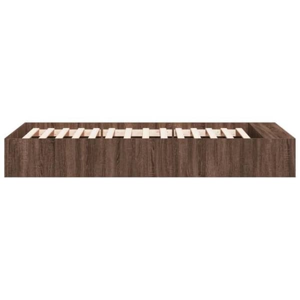 Maison Exclusive - Sengestel uden madras i brunt egetræ 100x200 cm