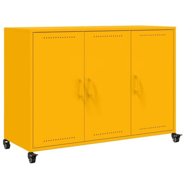 Maison Exclusive - Buffé gul senap 100,5x39x72 cm stål