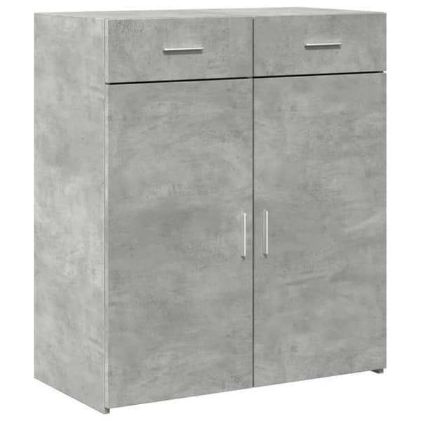 Maison Exclusive - Buffet grå beton 80x42,5x93 cm ingeniørtræ