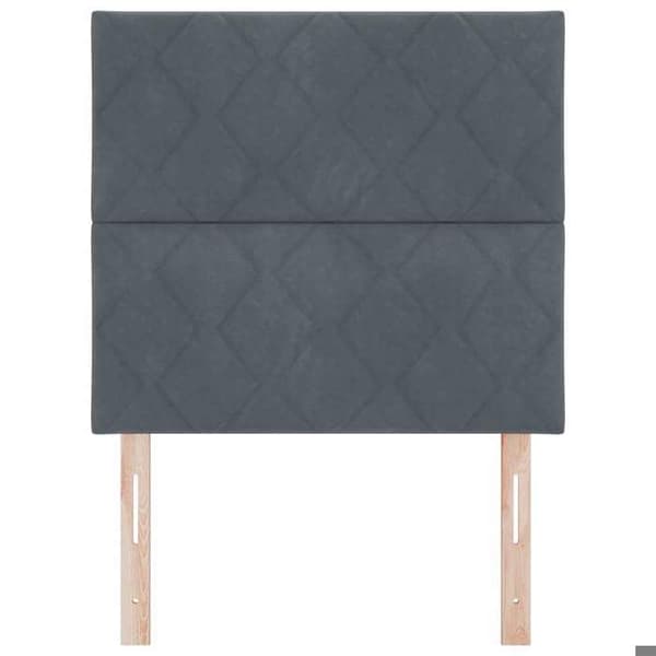 Maison Exclusive - LED Hovedgærde Mørkegrå 100 cm Velour Mörkgrå