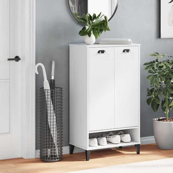 Maison Exclusive - Skoskåp VIKEN vit ingenjörsträ