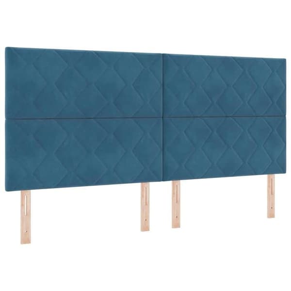Maison Exclusive - Förvaringssäng med mörkblå lagring 200 x 200 cm Sammet
