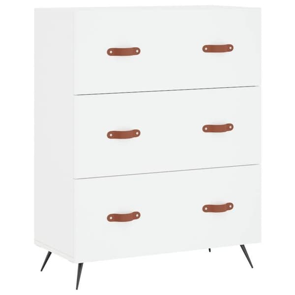 Maison Exclusive - Buffé hög Vit 69,5x34x180 cm Ingenjörsträ Vit