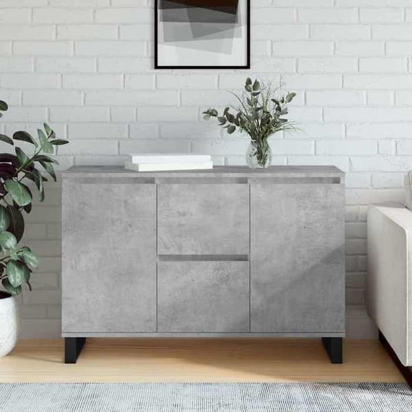Maison Exclusive - Buffé grå betong 101,5x35x70 cm ingenjörsträ