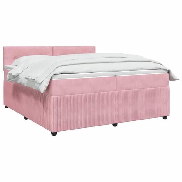 Maison Exclusive - Boxspring seng med Rose madras 200 x 200 cm Velour Ros