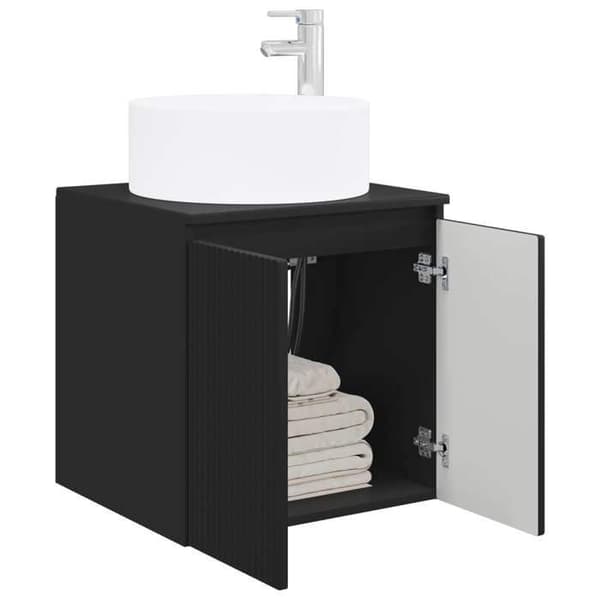 Maison Exclusive - Væghængt vaskeskab Sort 49,5 x 44,5 x 65,5 cm Svart